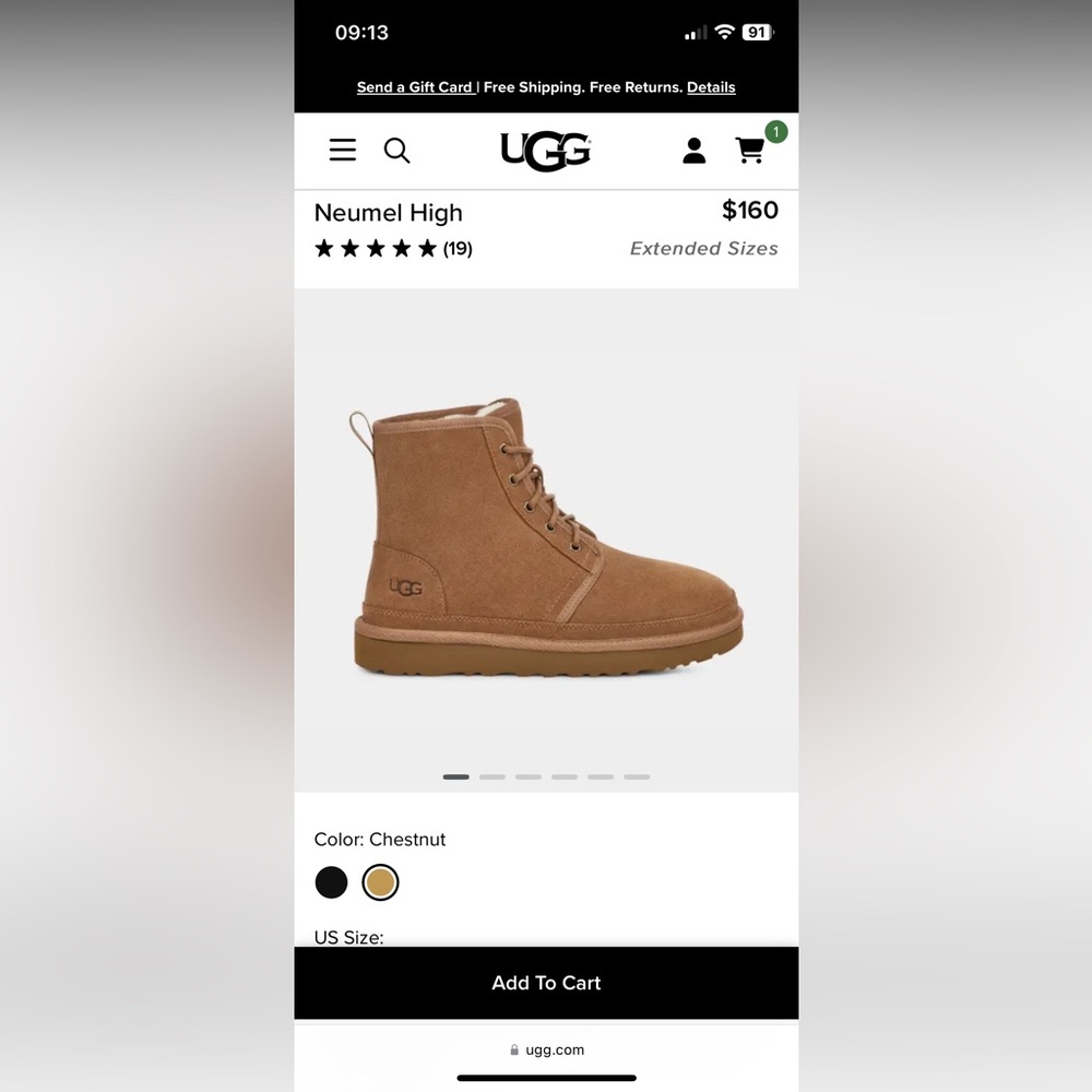 Ugg men’s neumel high - chestnut